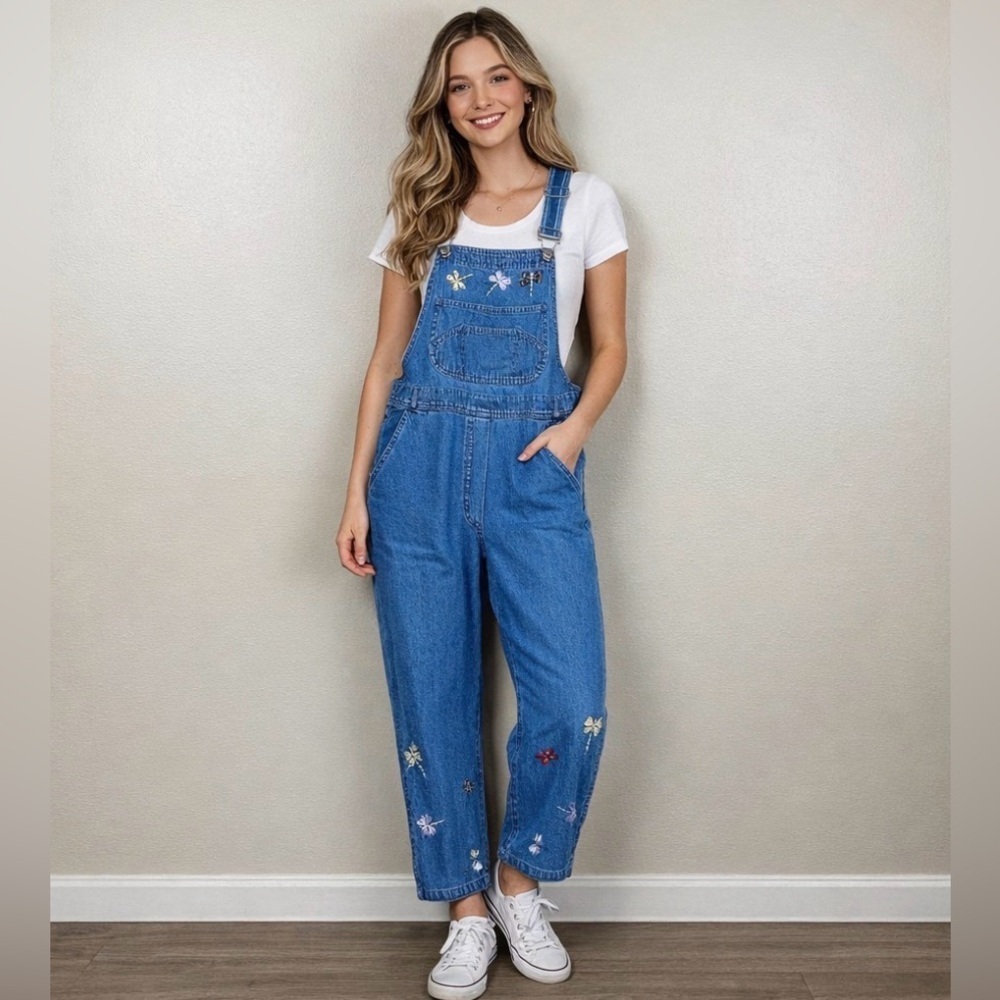 Vintage Agapo Overalls Denim Embroidery